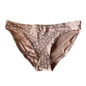 New - Aerie Tan Polka Dot/Animal Print Bikini Bottom